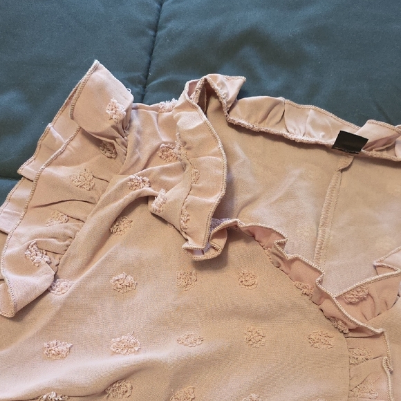 SHEIN Pink Ruffle Blouse - Picture 2 of 8